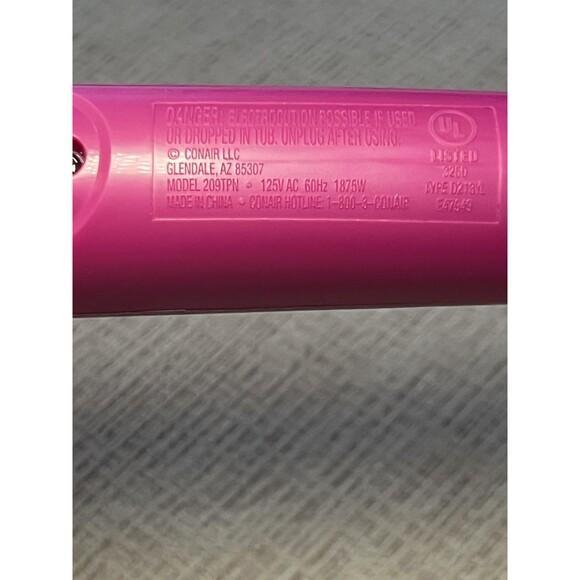 Conair Cord-Keeper 1875 Hair Dryer Model 209TPN Retractable Cord 3 Heat 2 Speed - Picture 5 of 5